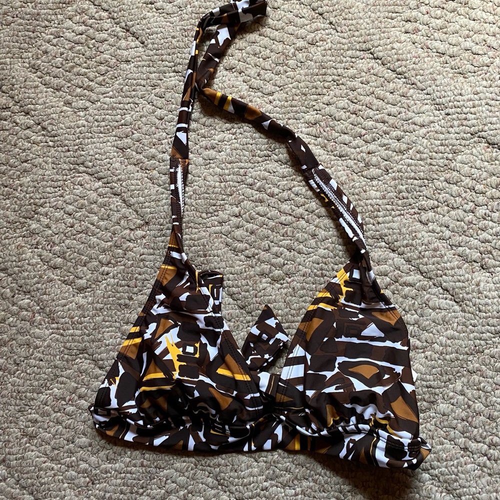 Animal print bikini top size M new
